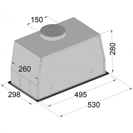 Встраиваемая вытяжка Fabiano Luna 530 Black A-47